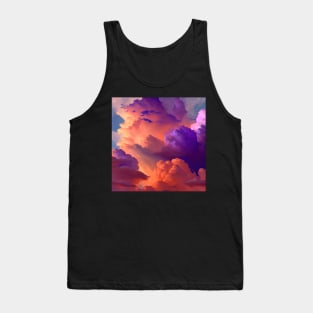 Purple and orange clouds Tank Top